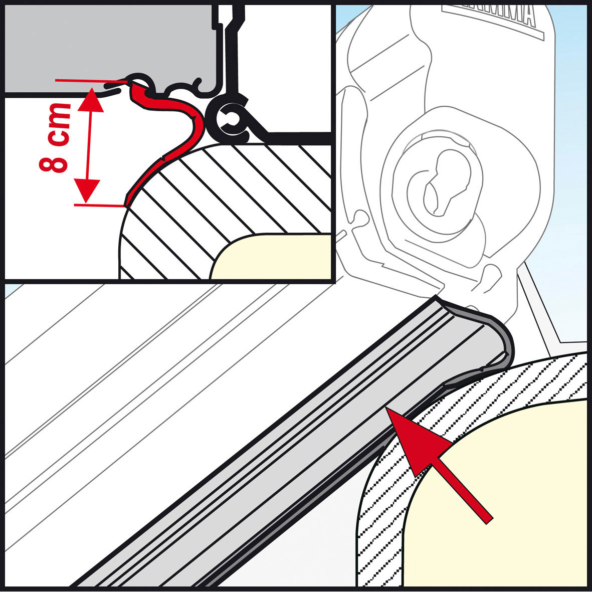 Junta hermética Rain Guard Lower Fiamma