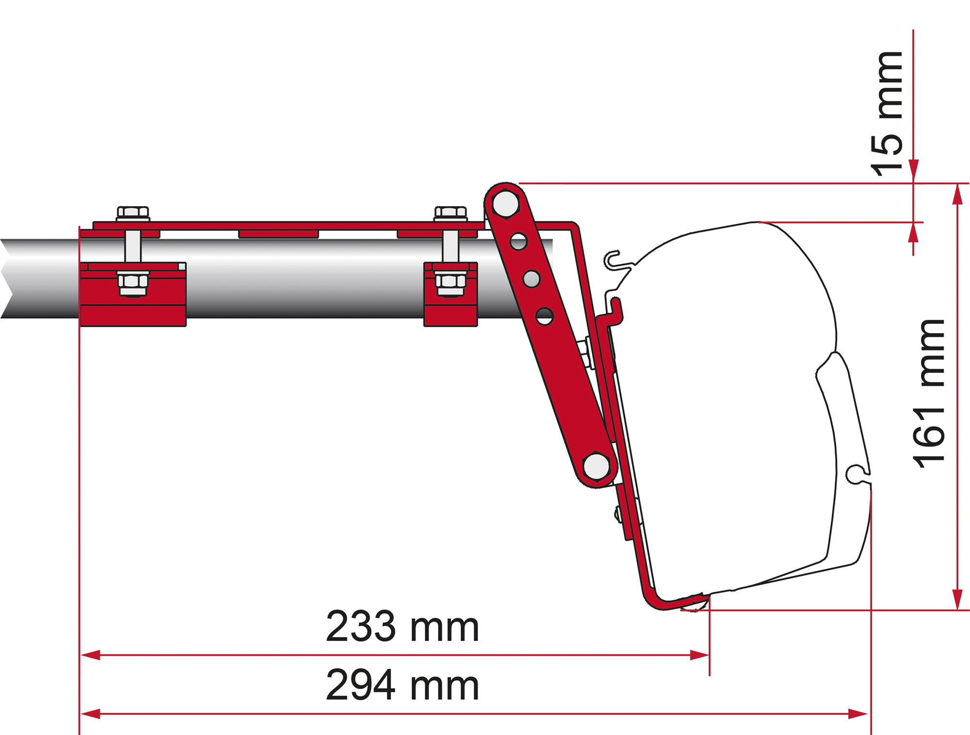 Soporte para toldo F45 / F70 Kit Roof Rail Fiamma
