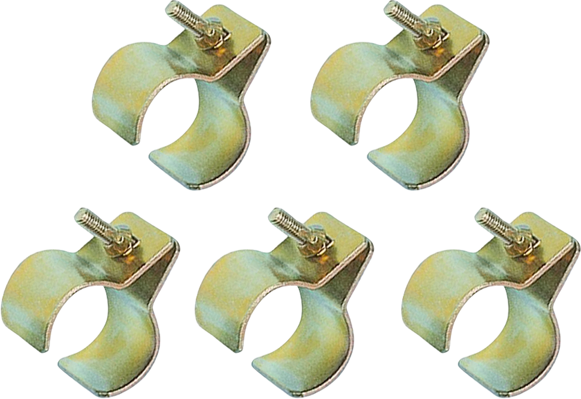 Paquete de 5 abrazaderas de tubo 28 – 32 mm dorado Berger